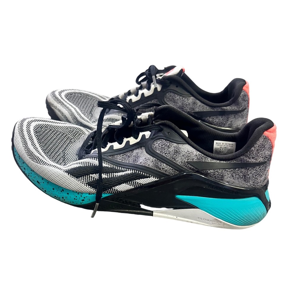Reebok Nano X2 Mens Training Shoes Black Grey‎ Teal GY2297 Size 13